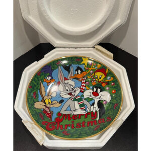 1991 Vintage Looney Tunes Christmis Limited Edition Collectible Plate # H77073